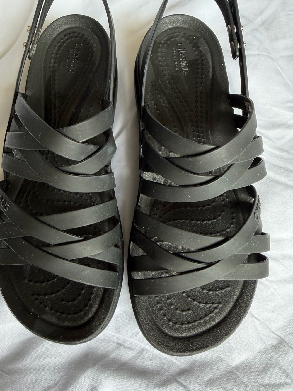 CROCS Women's Brooklyn
Literide Black Strappy Wedge - Picture 4 of 7